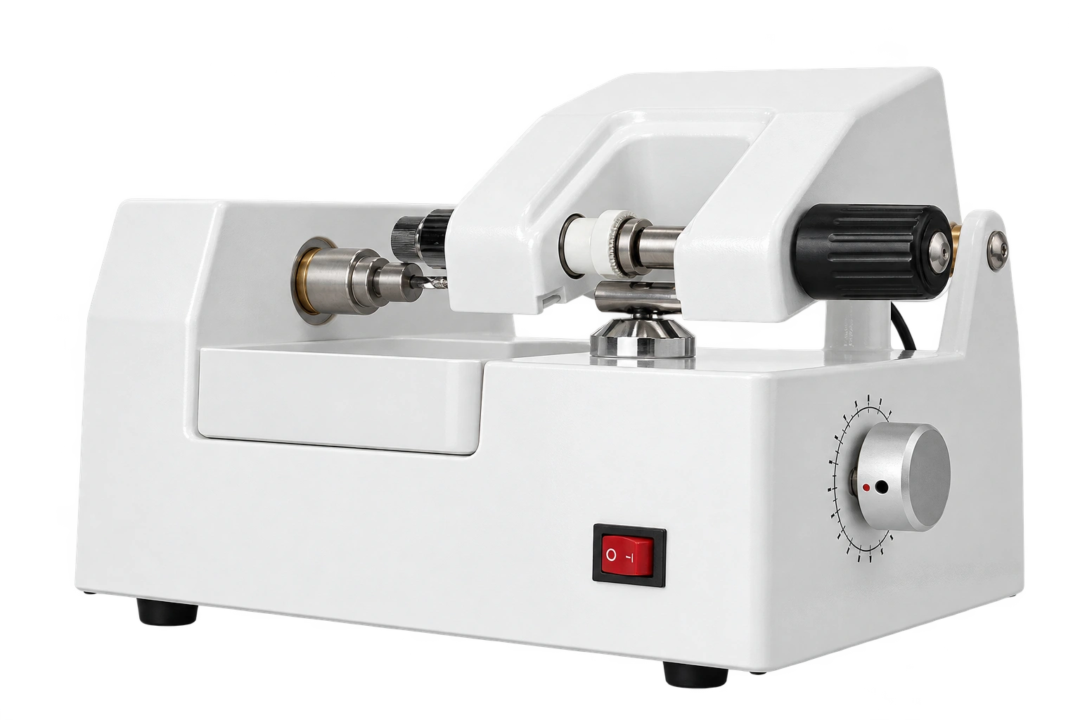 CP-400AT lens pattern maker with milling cutter, pivoting clamp, black holding knob and size adjustment dial